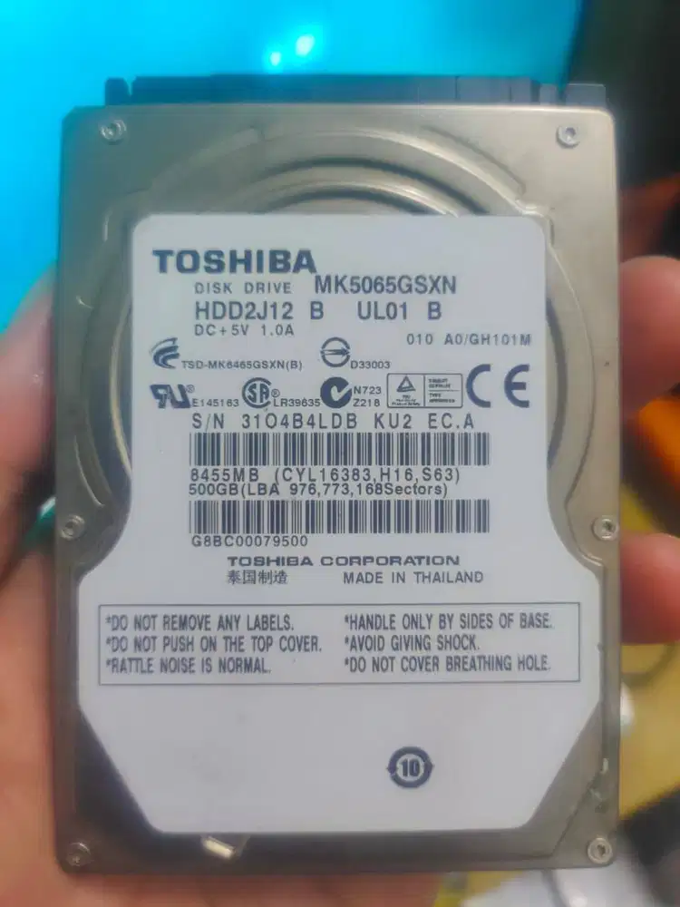 HDD LAPTOP TOSHIBA 500GB [FULL GAMES PC]