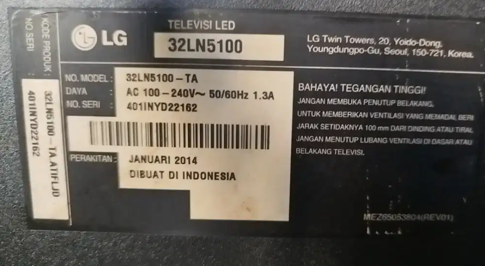 Main board plus psu led tv.
