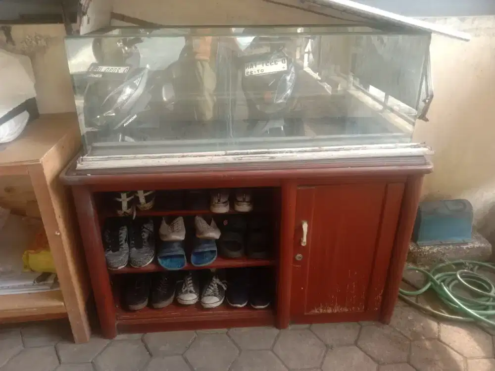 Akuarium+Rak bahan jati