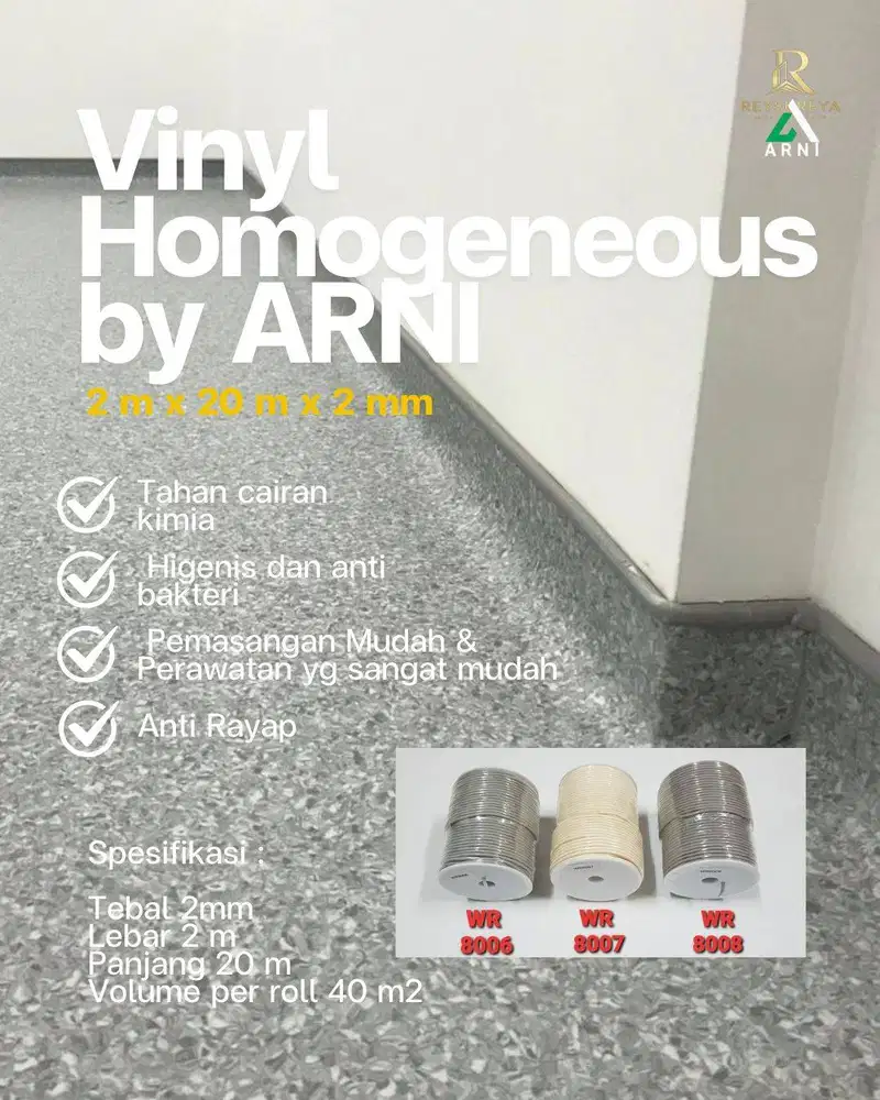 VINYL ROLL HOMOGENEOUS by ARNI/ LANTAI VINYL KOMERSIAL/ Modern