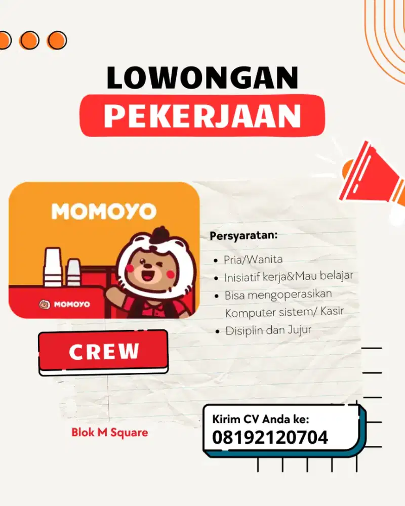 LOWONGAN KERJA CREW OUTLET