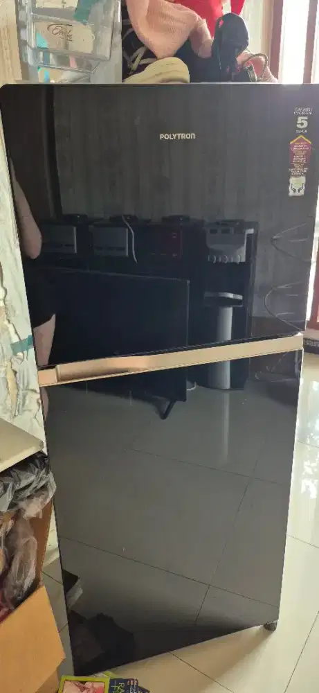 Kulkas 2 Pintu Kaca POLYTRON PRW 23 MN Belezza JUMBO 220l