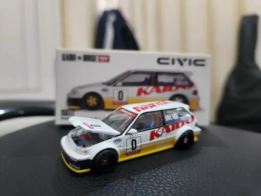 MiniGT Kaido House Honda Civic EF Kanjo V1  White / Yellow