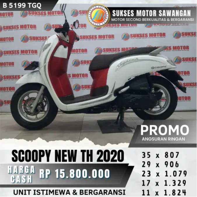 HONDA NEW SCOOPY FI TH 2020 UNIT ISTIMEWA BISA CASH KREDIT BERGARANSI