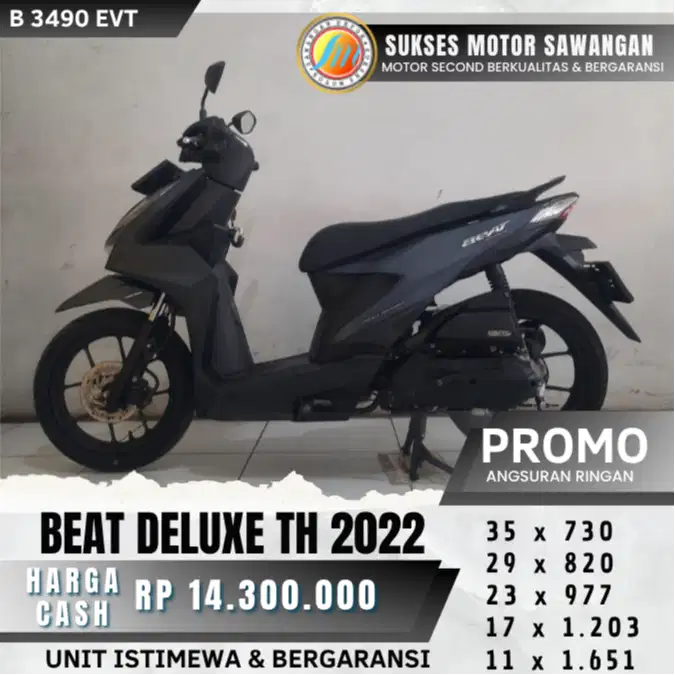 MULUS HONDA BEAT DELUXE TH 2022 ISTIMEWA BISA CASH KREDIT BERGARANSI