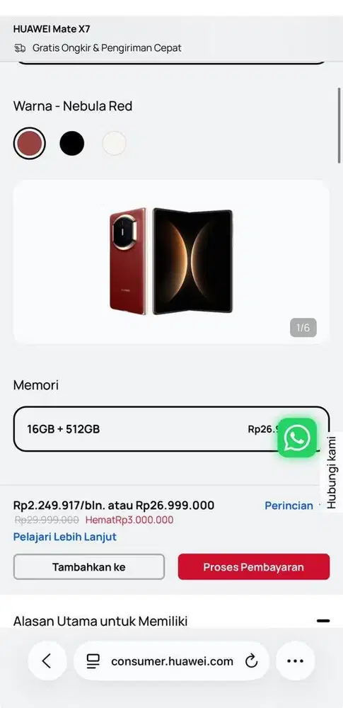 DIJUAL : HUAWEI MATE X7