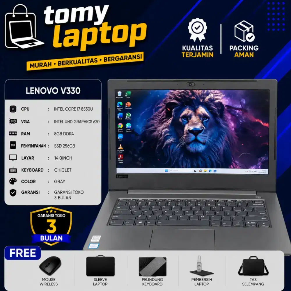 LENOVO V330 INTEL CORE I7 8550U RAM 8GB SSS 256GB 14INCH