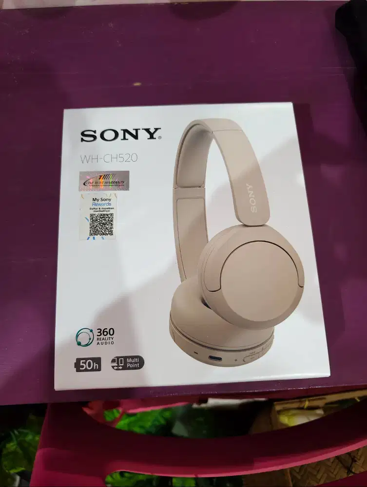 Sony WH-CH520 Wireless Headphone Bluetooth Original - Beige
