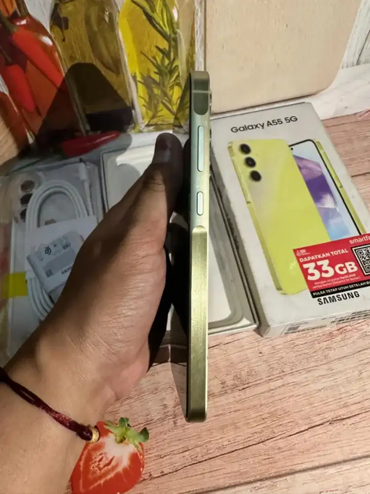 Jual hp samsung A55 5G 8/256 istimewa likenew free ADAPTOR n case