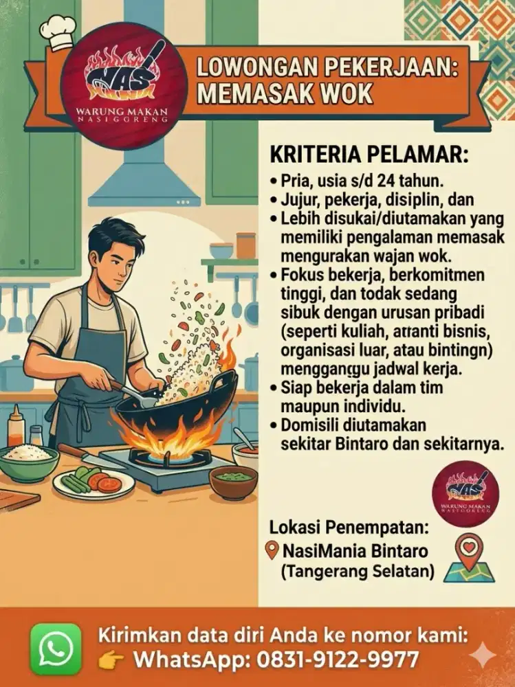 Cook helper , Urgent