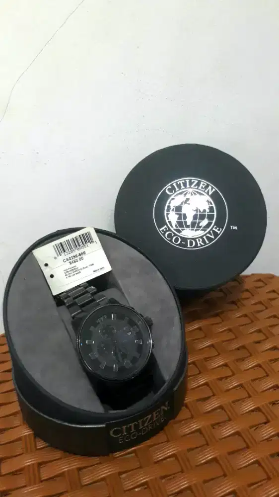Jam Tangan Citizen Eco Drive Blackout Nighthawk Chronograph CA0295-58E