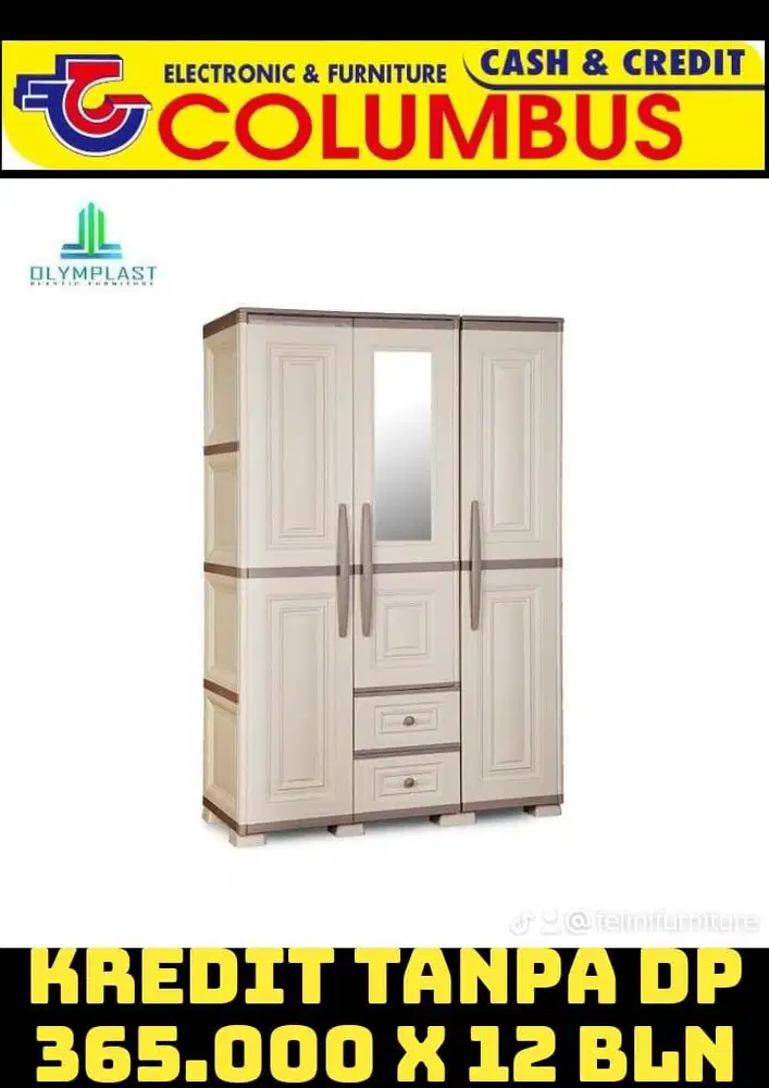 Lemari pakaian dua pintu