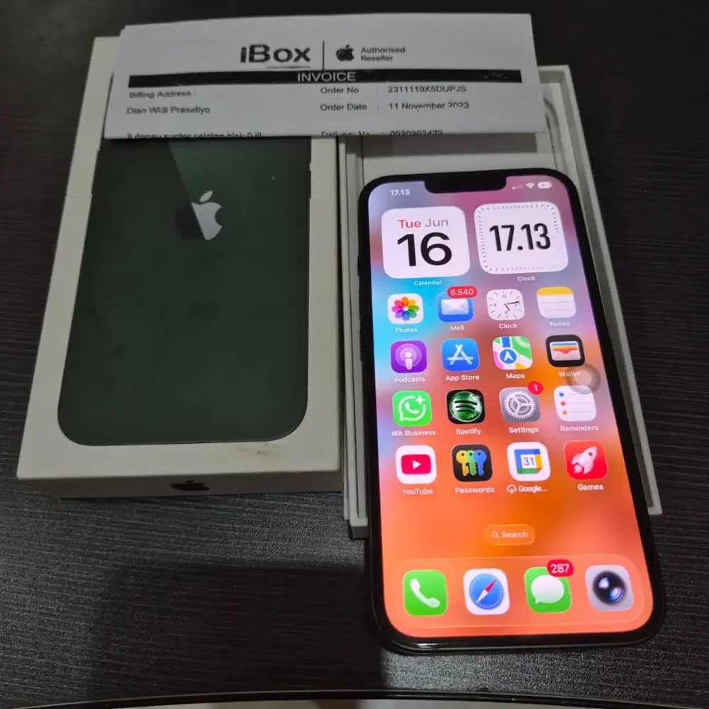 Iphone 13 Green 128 GB EX IBOX