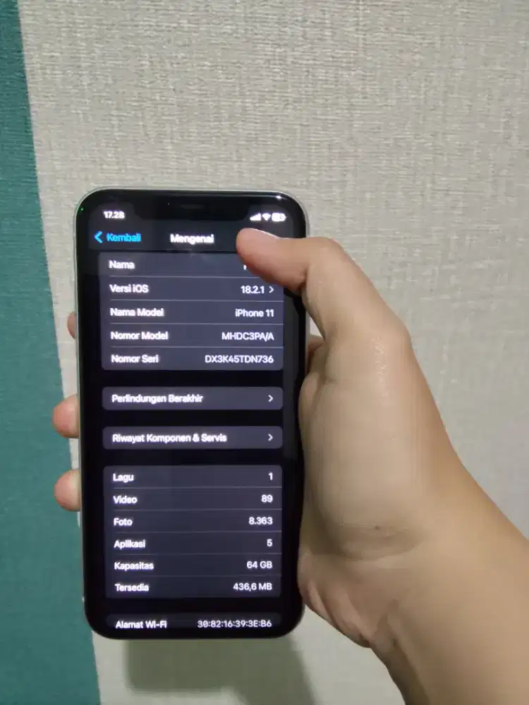 Jual iPhone 11 64 GB Ibox Warna Putih Secondhand Fullset