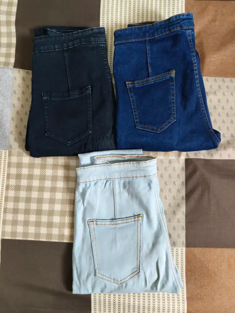BUNDLING 3 CELANA - Skinny Fit Denim Wanita Jegging