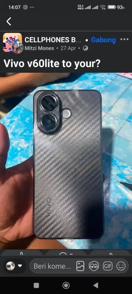 Hp Vivo V60 5G (bukan 4G)bekas pakaian orang tua (almarhum)