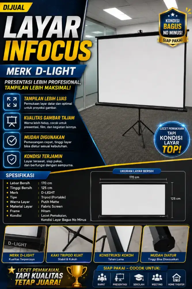 Screen Infocus merk D-Light