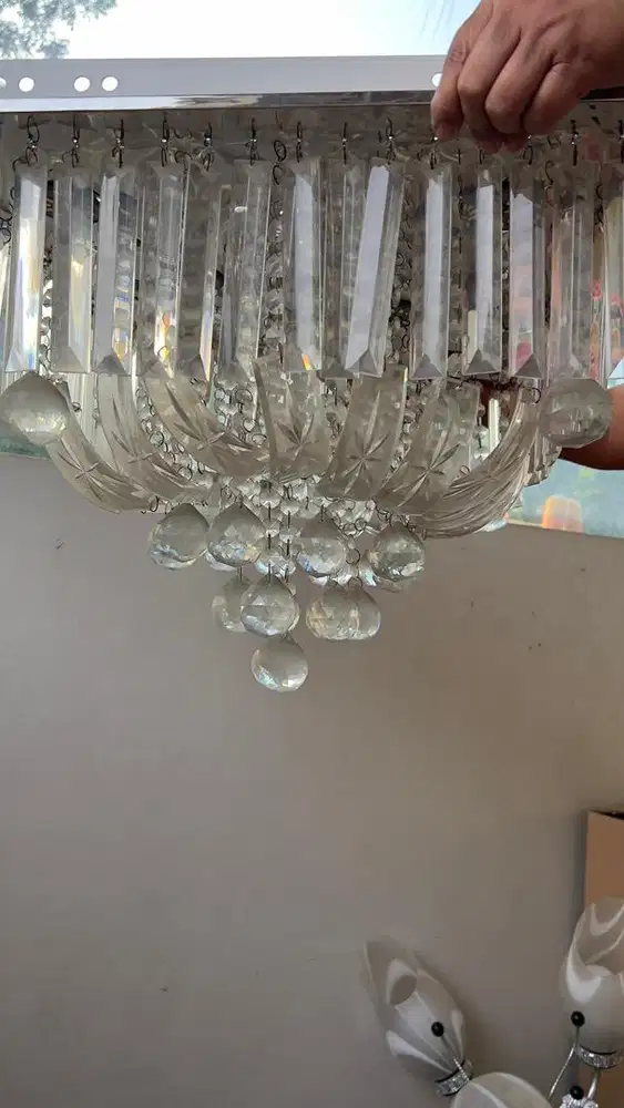 Lampu gantung kristal klasik crystal chandelier bekas
