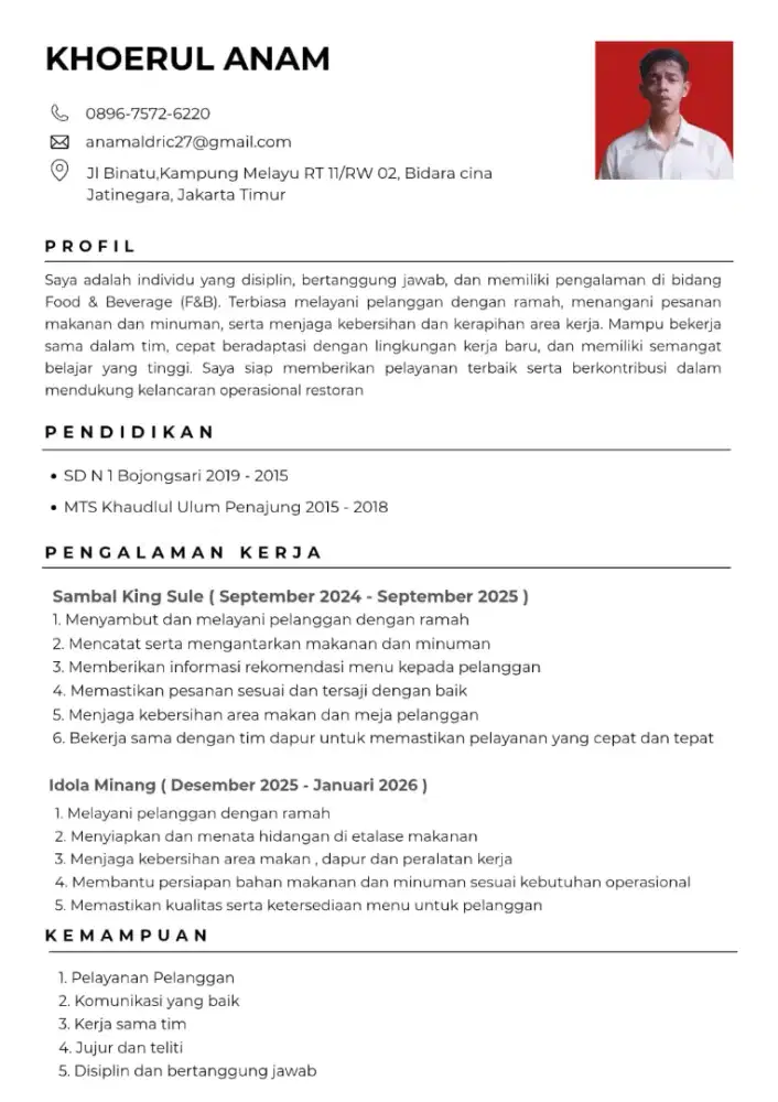 Info loker, udah hampir 2 minggu