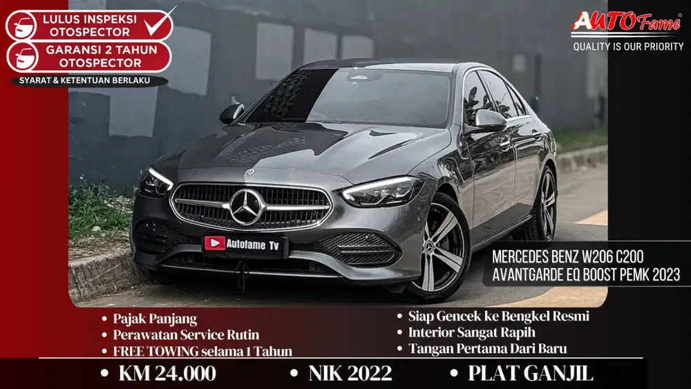 Mercedes Benz W206 C200 Avantgarde EQ Boost PEMK 2023 Tgn 1 Dr NIK 202