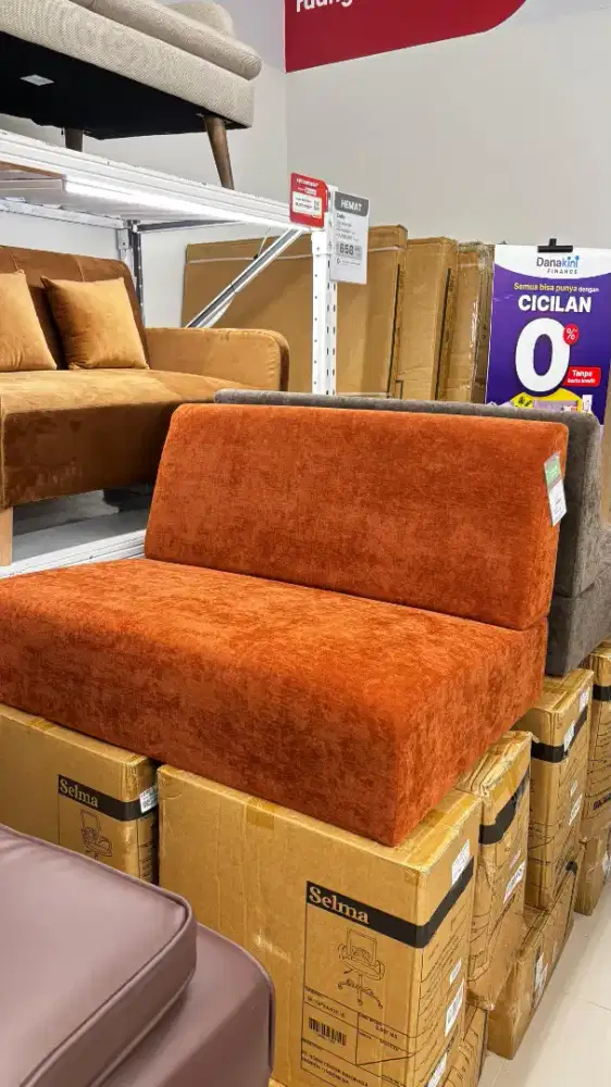 CARMELIO 3 W/O ARM SOFA 2S TERACOTTA & BROWN