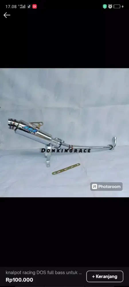 Knalpot Racing DOS Full Bass Universal - Murah