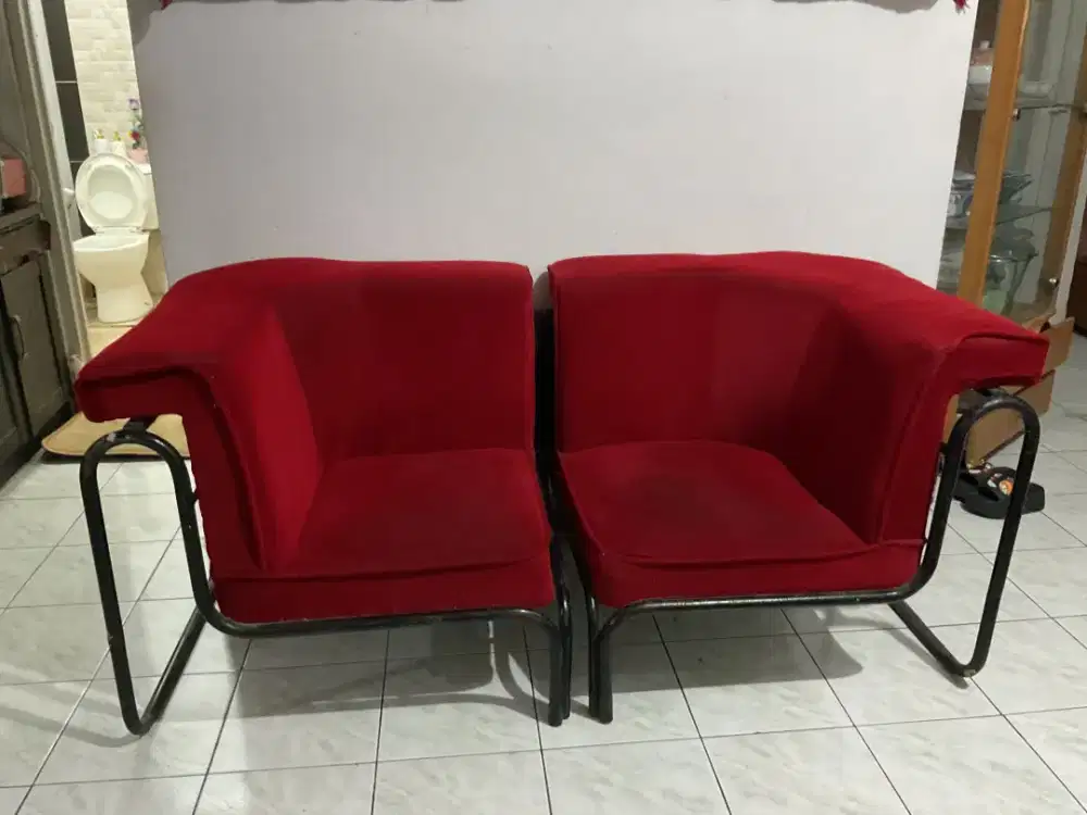 Kursi Tamu Antik  Besi 3 pcs