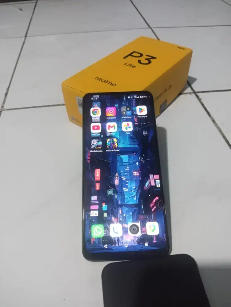 Realme p3 lite Ram 4+8 memory 128