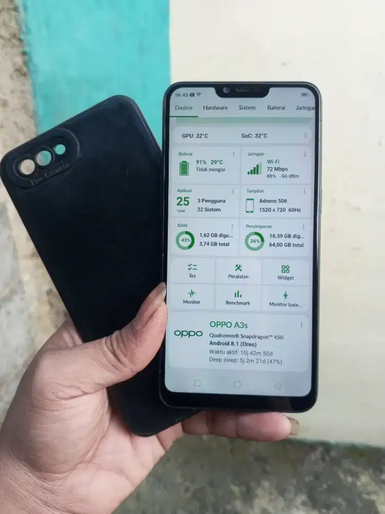 Oppo A3s Ram 6/128 Real ram 4/64