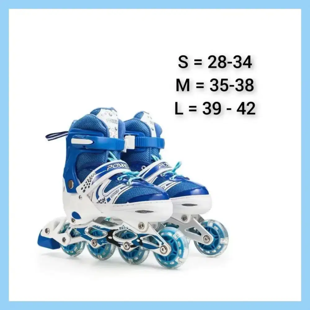Sepatu roda layak pakai merk power.