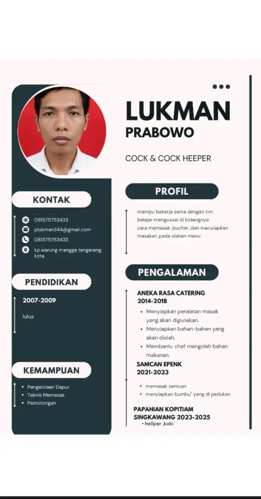 Cari pekerjaan , area gading serpong restourant & rumah makan ,f&b