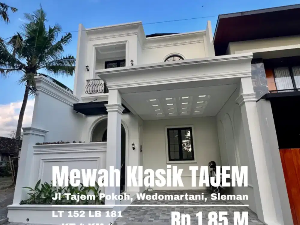 rumah baru model Klasik mewah jl Tajem dekat Budimulia