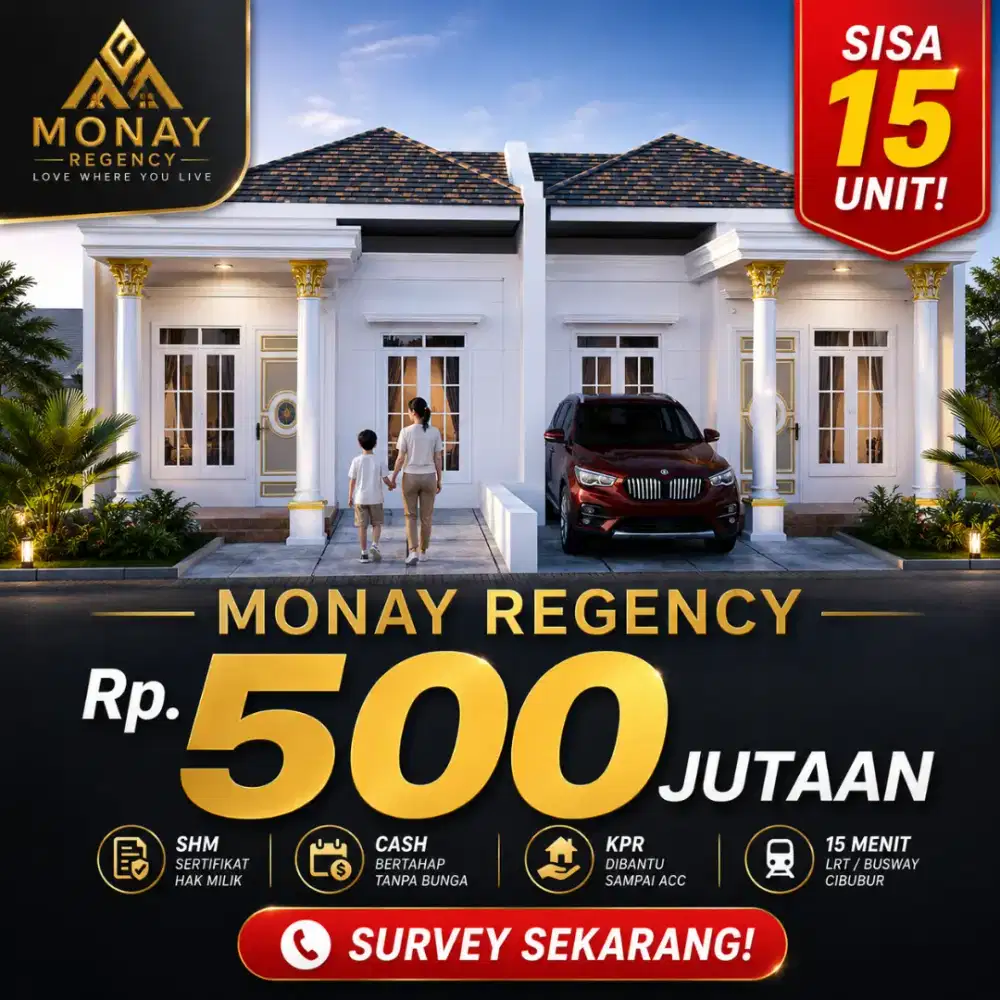 Rumah Cluster Cipayung Jakarta Timur Harga Mulai 500 Jutaan SHM
