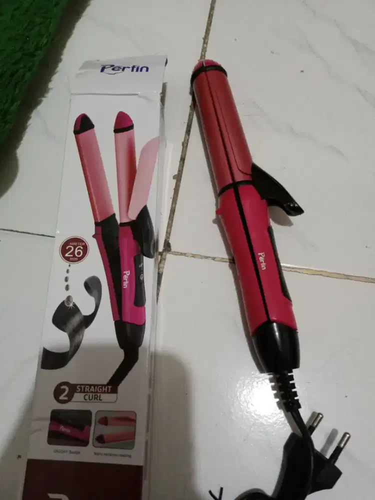Catokan rambut 2in perlindungan Curly+lurusin