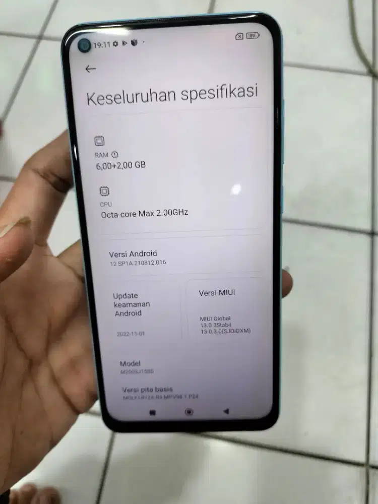 xiomi note 9 batangan