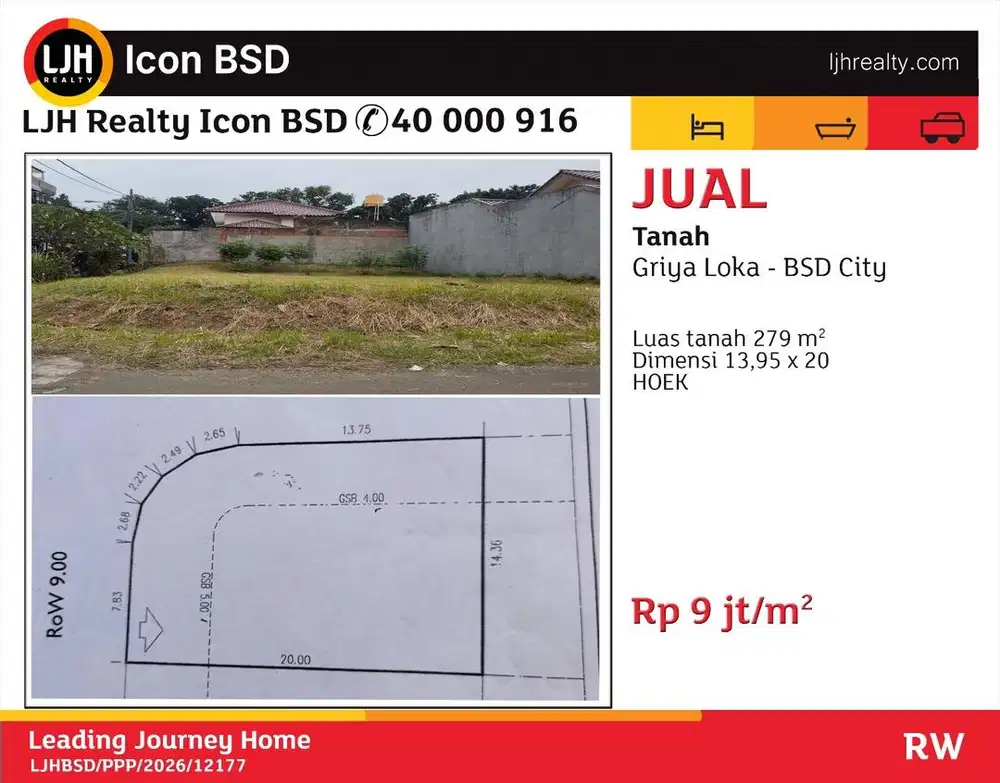 Jual cepat tanah kavling di Griyaloka BSD
