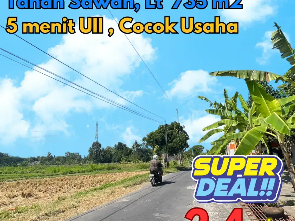 Dijual tanah dekat kampus UII lokasi jalan kaliurang km 10 yogyakarta