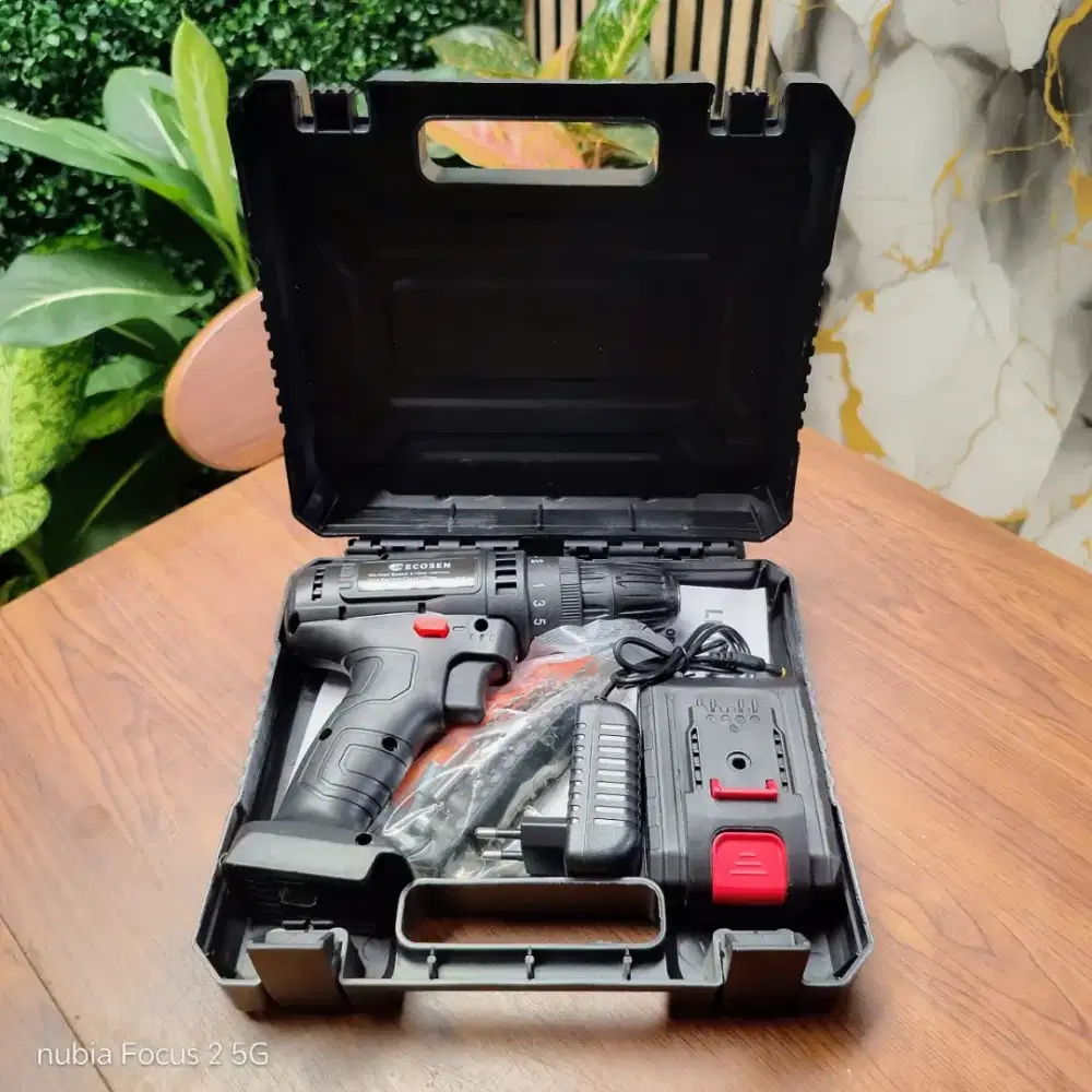 Mesin bor baterai fullset