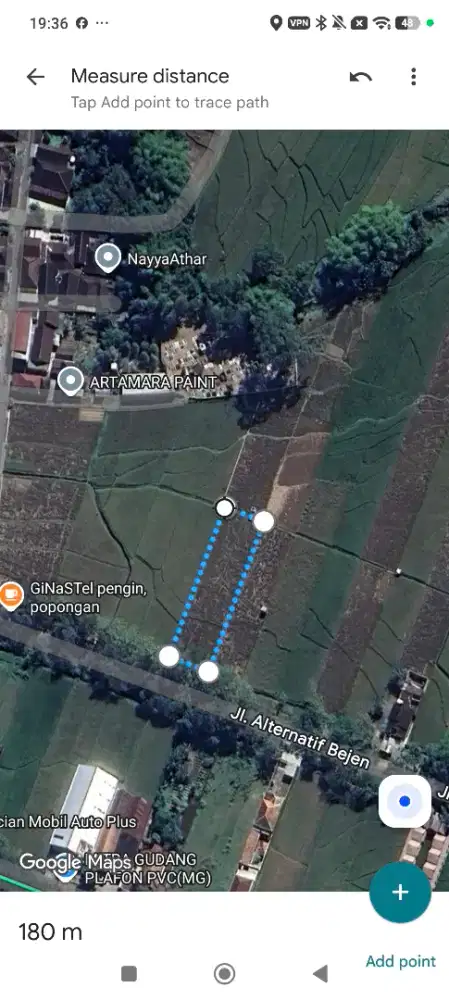 Dijual tanah SHM cocok untuk perumahan, gudang, usaha dll