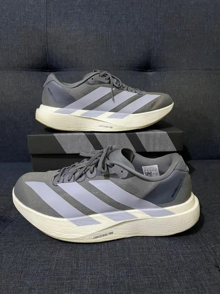 Sepatu Running Adidas Adizero Evo SL Grey Size 43