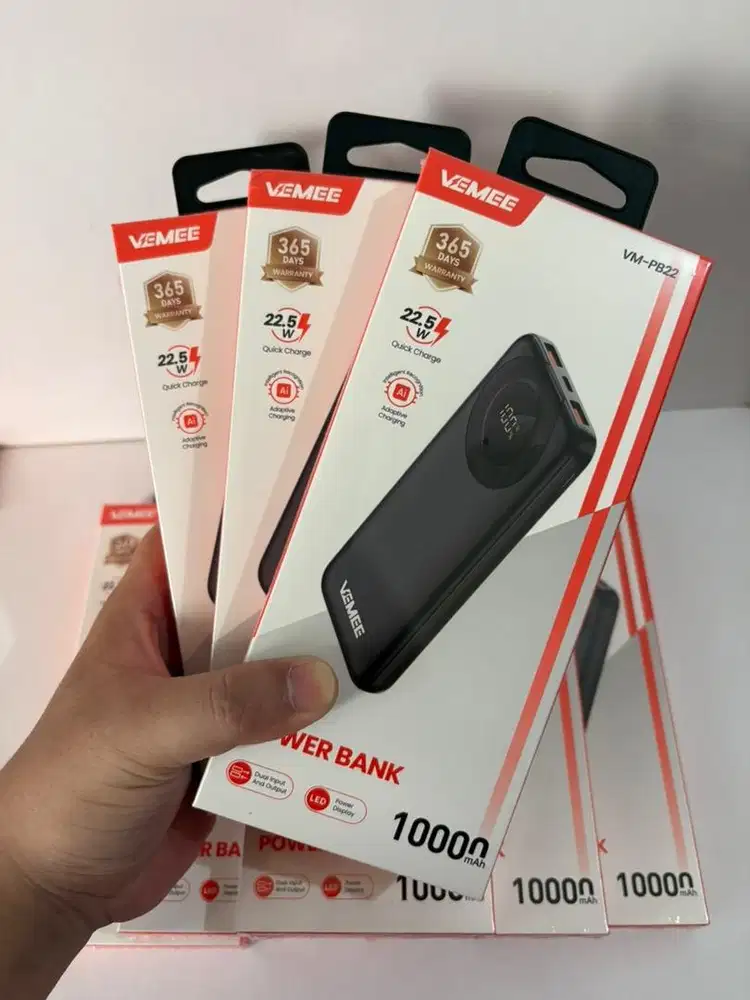 Power Bank VEMEE VM-PB22 10.000mAh Quck Charge 22.5W