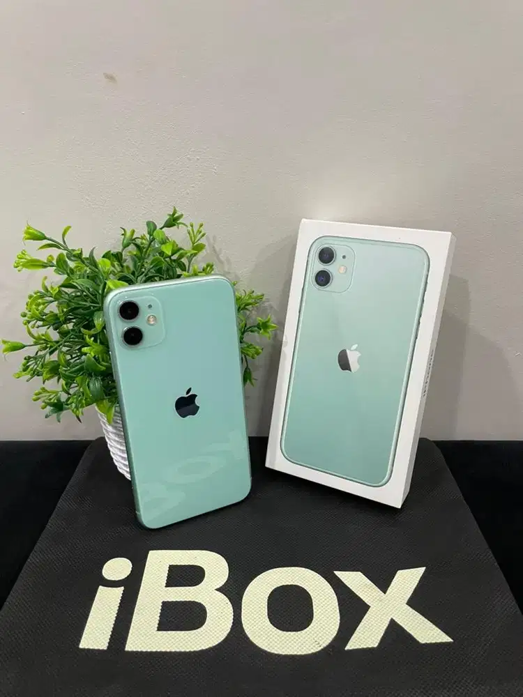 IPhone 11 64GB iBox Green mulus Fullset Ori BH 100% Permanent