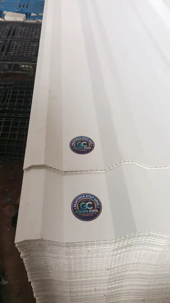 Atap upvc Double layer.merk  GreenCool panjang 4,5&6 mtr