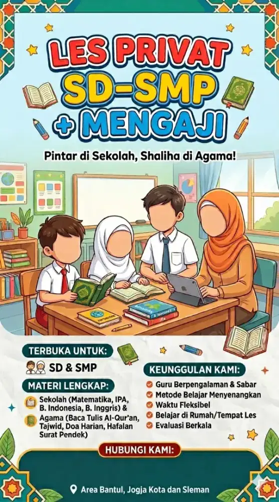 Les Privat SD SMP dan Mengaji