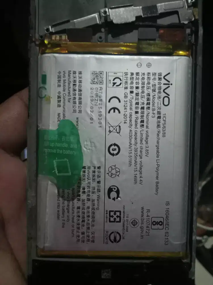 baterai vivo y91 ori copotan