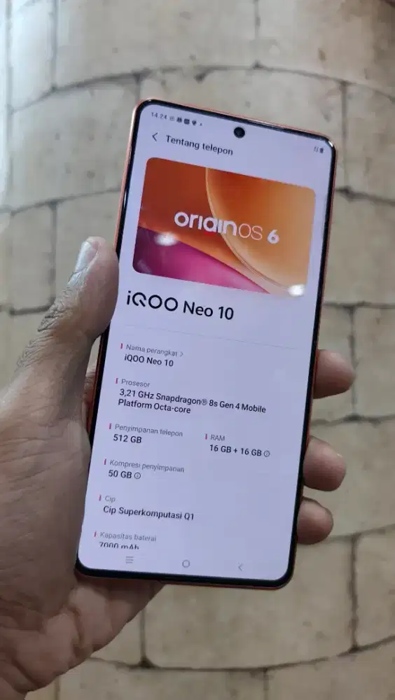 iQoo Neo 10. 16/512