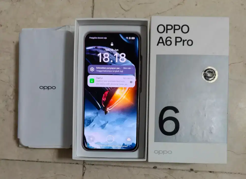 Oppo A6 pro Ram 8/128 gb like garansi s/d 13 des 2026