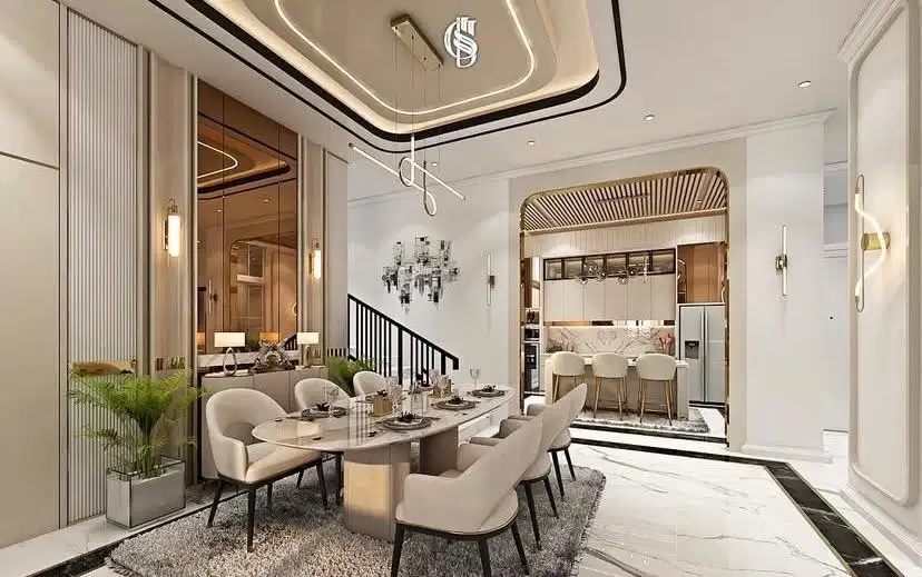interior desain kitchen set kamar set wardrobe lemari backdrop tv