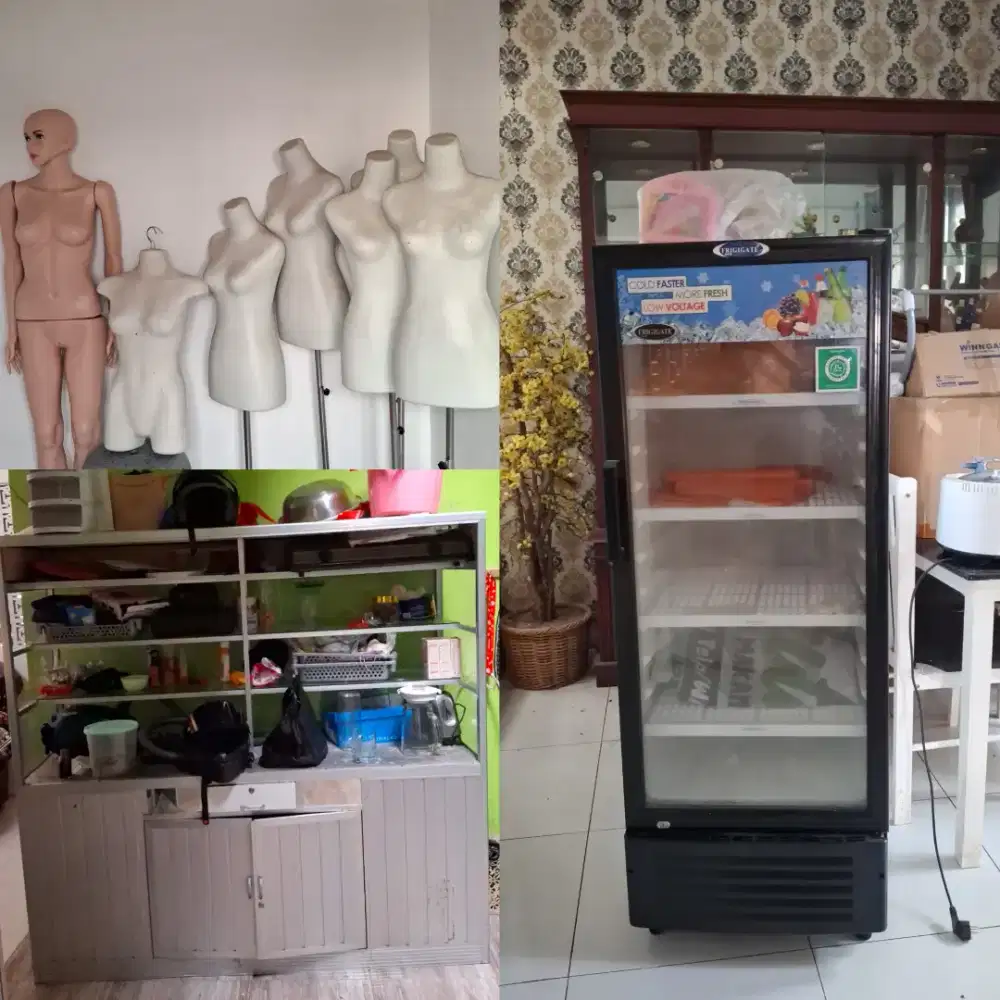 Dijual etalase, showcase,maneken, meja lipat