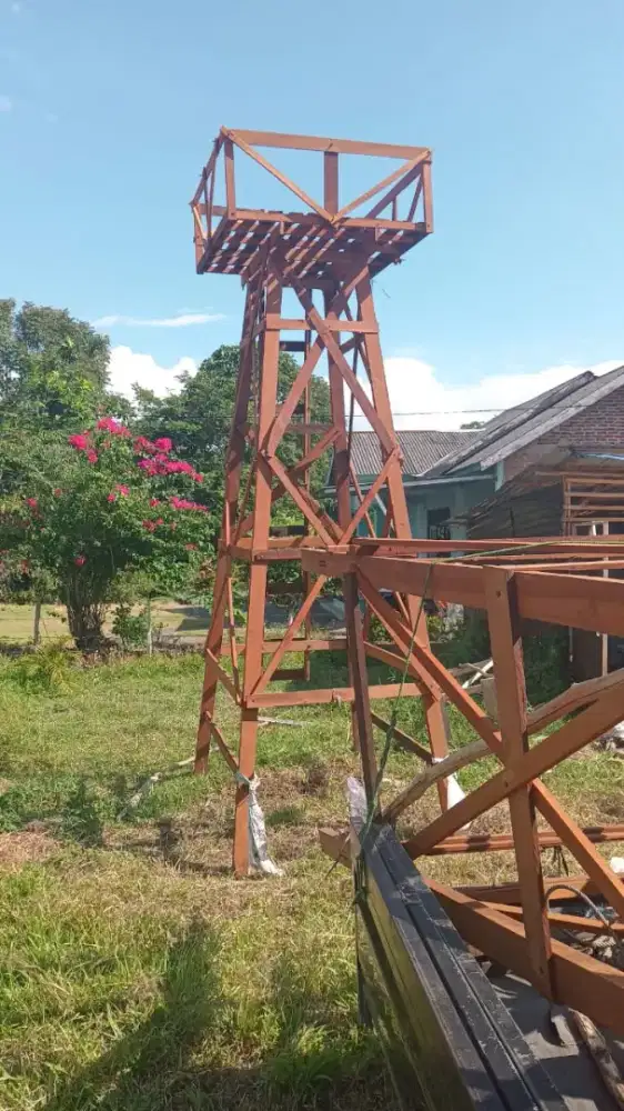 Tower tandon menara ulin pagar tangga